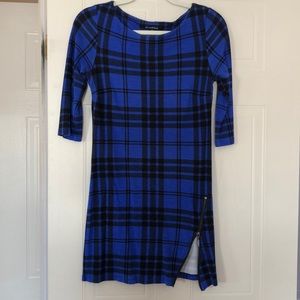 Le Chateau small blue tartan tunic
